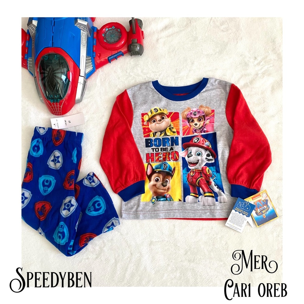Paw Patrol Fleece 2-Piece Pajama Set 2T NWT